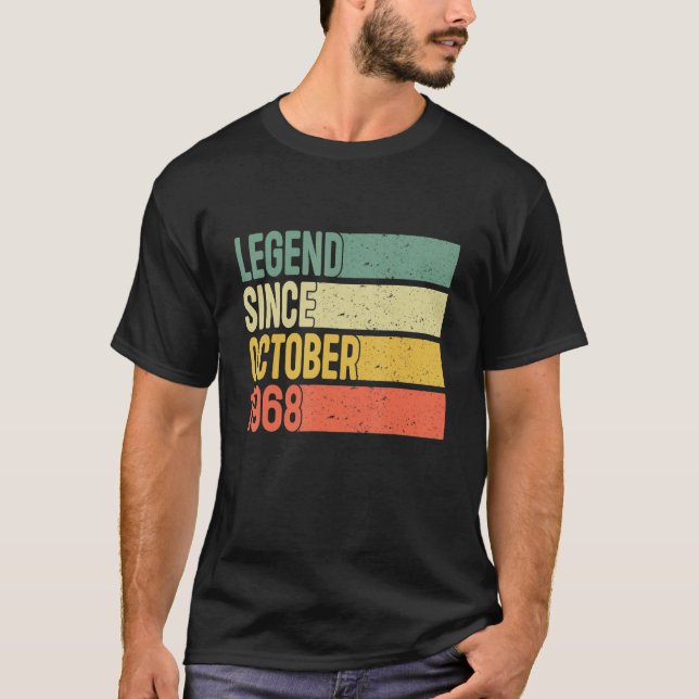 Legend Seit Oktober 1968 54 Jahre alt 54 Jahre T-Shirt (Vorderseite)