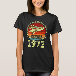 Legend Seit Oktober 1972 Retro Vintag Geburtstag T-Shirt