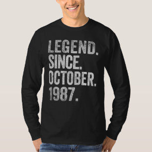 Legend Seit Oktober 1987 35 Jahre alt 35. Geburtst T-Shirt