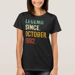 Legend Seit Oktober 1992 30. Geburtstag 30. Jahr T-Shirt