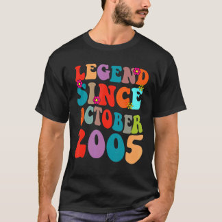 Legend Seit Oktober 2005 Vintager Geburtstag Retro T-Shirt