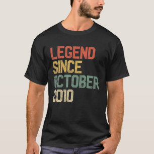 Legend Seit Oktober 2010 10Th Geburtstagsgeschenk T-Shirt
