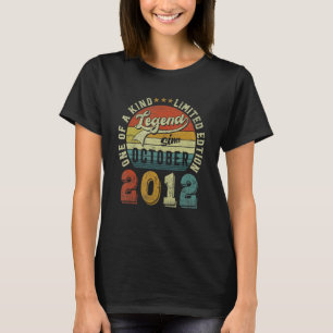 Legend Seit Oktober 2012 10 Jahre alt 10. Geburtst T-Shirt