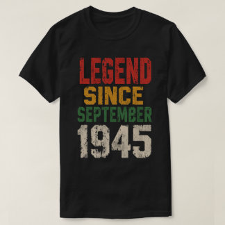 Legend seit September 1945 kühne gestresste Kunst T-Shirt