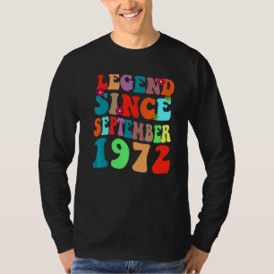Legend Seit September 1972 Vintager Geburtstag Ret T-Shirt
