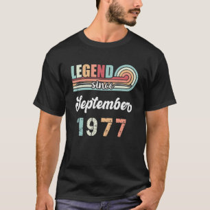 Legend Seit September 1977 45 Jahre alt Vintag B T-Shirt