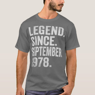 Legend Seit September 1978 44 Jahre alt 44. Geburt T-Shirt