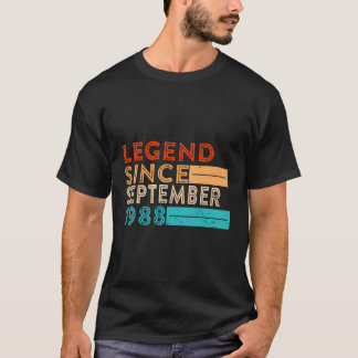 Legend Seit September 1988 35 Jahre alt 35. Geburt T-Shirt