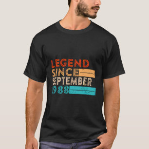 Legend Seit September 1988 35 Jahre alt 35. Geburt T-Shirt