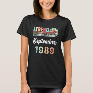 Legend Seit September 1989 33 Jahre alt Vintag B T-Shirt