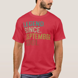 Legend Seit September 2001 Vintag 21. Geburtstag T-Shirt