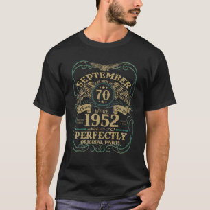 Legend September 1952 Vintag 70. Geburtstag T-Shirt