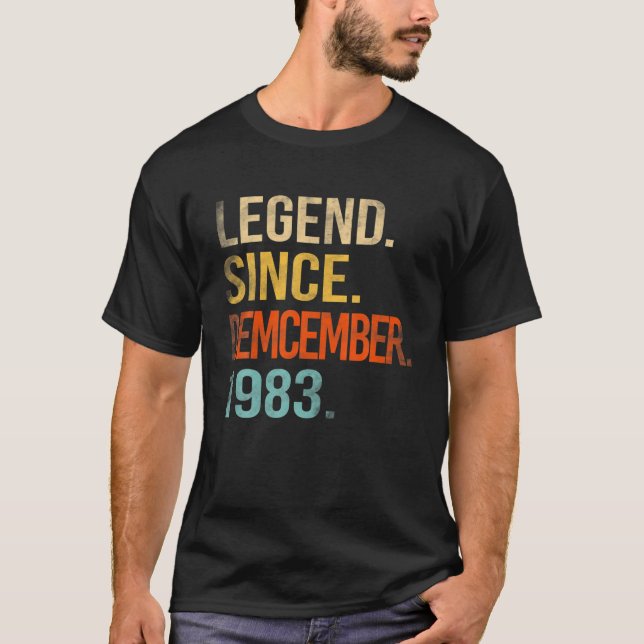 Legend Since December 1983 38Th Birthday 38 Year O T-Shirt (Vorderseite)