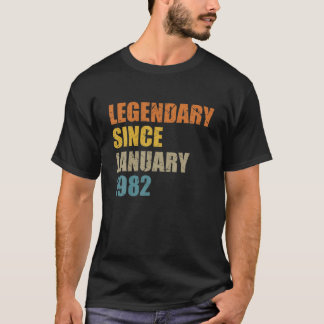 Legend Since January 1982 40 Years 40S 40. Birthda T-Shirt