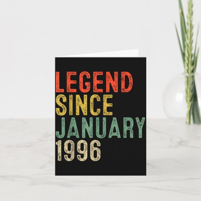 Legend Since January 1996 30th Birthday 30 Year Ol Karte (Vorderseite)