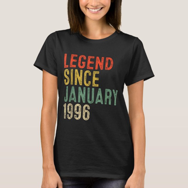Legend Since January 1996 30th Birthday 30 Year Ol T-Shirt (Vorderseite)