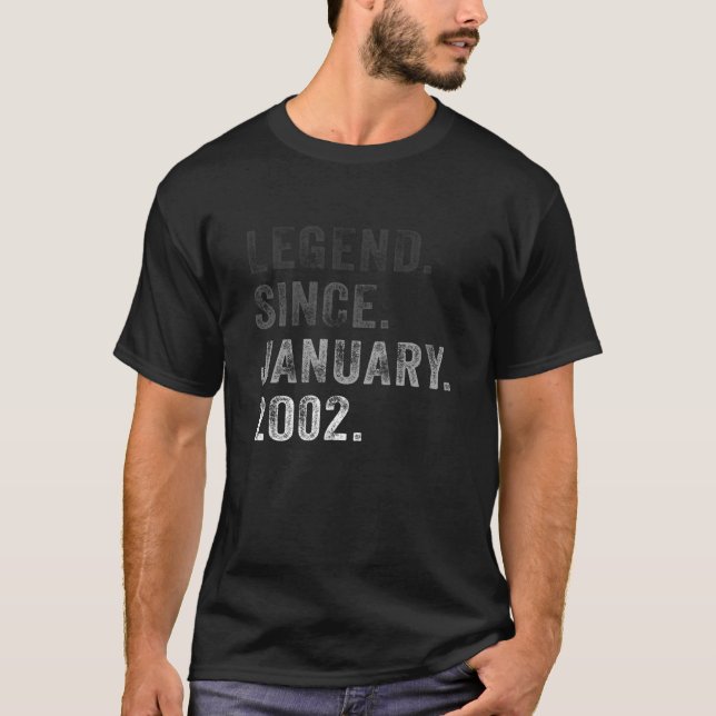 Legend Since January 2002 Tee 20Th Birthday Gift R (Vorderseite)