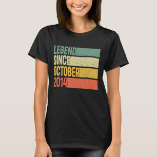 Legend Since October 2014 8th Birthday 8 Years Ol T-Shirt