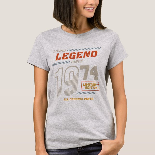Legend Vintag seit 1974 Limited Edition T-Shirt (Vorderseite)