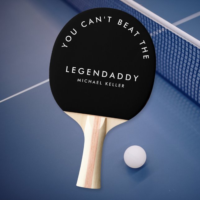 Legendaddy für legendäre Vater Spaß minimalistisch Tischtennis Schläger (gift for legendary dads. personalized ping pong paddle)