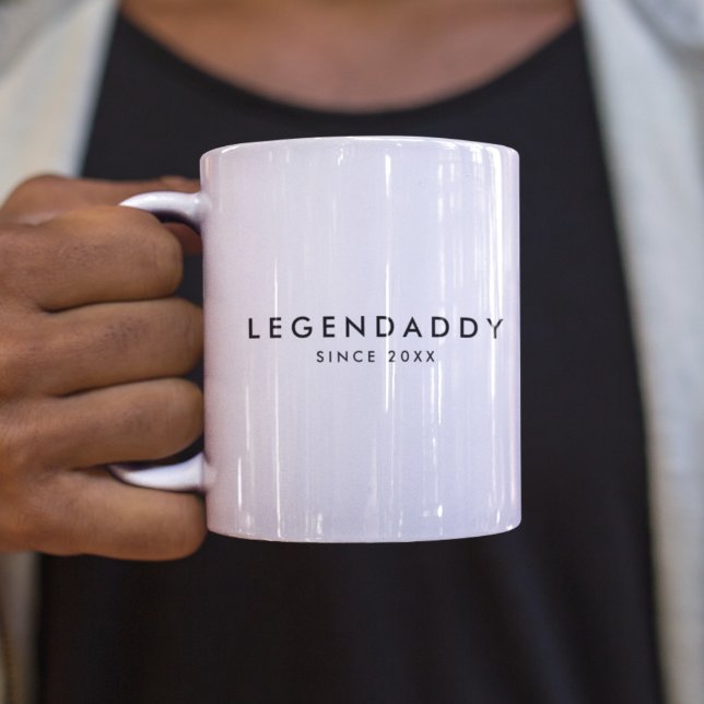 Legendaddy seit für legendäre Vater minimalistisch Kaffeetasse (Von Creator hochgeladen)