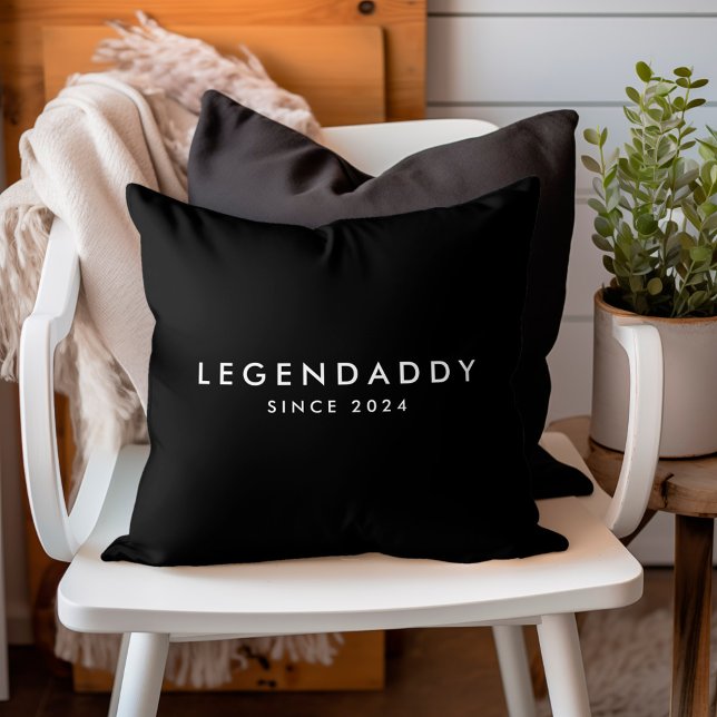 Legendaddy seit für legendäre Vater minimalistisch Kissen (throw pillow for dads)