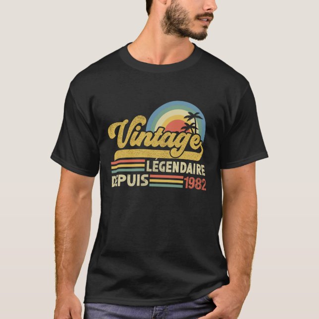 Légendaire Depuis 1982 40 Anniversaire 40 Ans T-Shirt (Vorderseite)