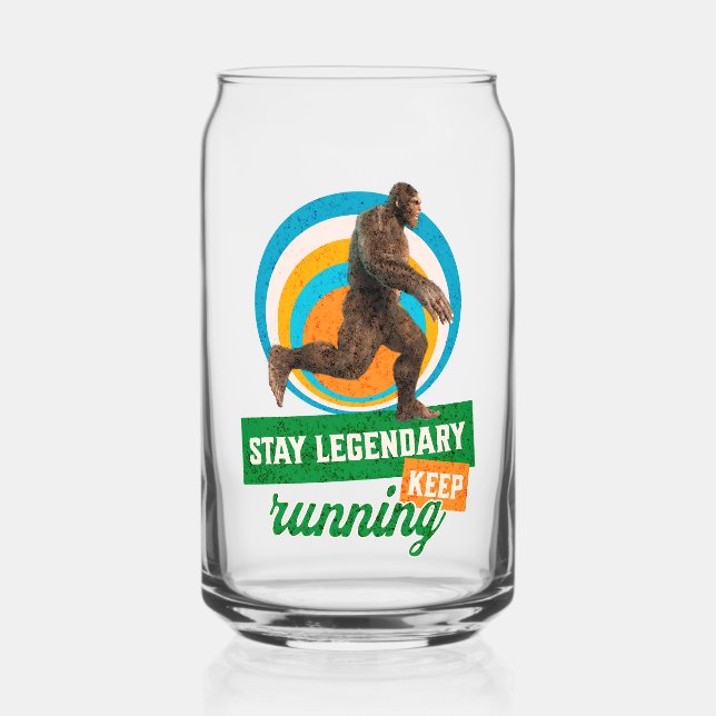 Legendär bleibe, Behaltend Funny Bigfoot Dosenglas (Vorderseite)