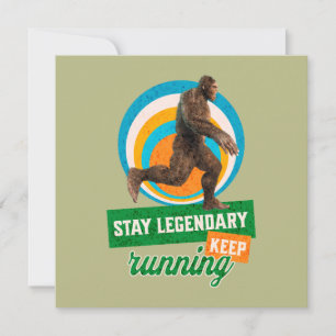 Legendär bleibe, Behaltend Funny Bigfoot Feiertagskarte