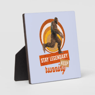 Legendär bleibe, Behaltend Funny Bigfoot Fotoplatte