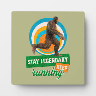 Legendär bleibe, Behaltend Funny Bigfoot Fotoplatte