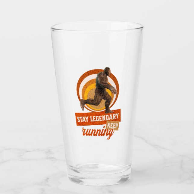 Legendär bleibe, Behaltend Funny Bigfoot Glas (Vorderseite)