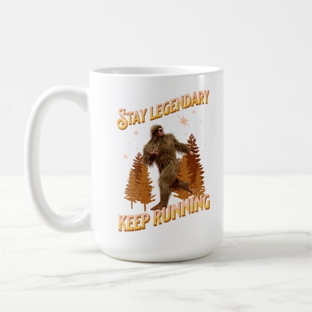 Legendär bleibe, Behaltend Funny Bigfoot Kaffeetasse (Links)