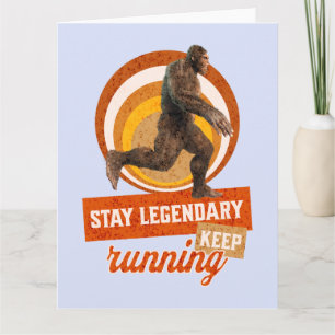 Legendär bleibe, Behaltend Funny Bigfoot Karte