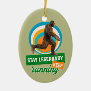 Legendär bleibe, Behaltend Funny Bigfoot Keramik Ornament