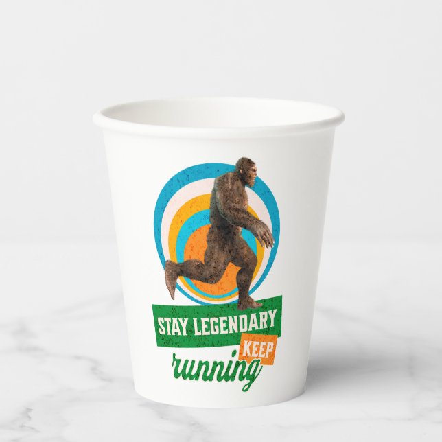 Legendär bleibe, Behaltend Funny Bigfoot Pappbecher (Vorderseite)