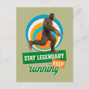 Legendär bleibe, Behaltend Funny Bigfoot Postkarte