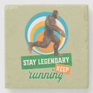 Legendär bleibe, Behaltend Funny Bigfoot Steinuntersetzer