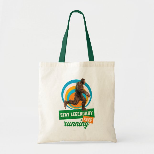 Legendär bleibe, Behaltend Funny Bigfoot Tragetasche (Vorne)
