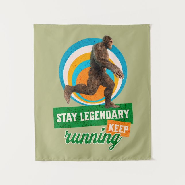 Legendär bleibe, Behaltend Funny Bigfoot Wandteppich (Vorderseite)