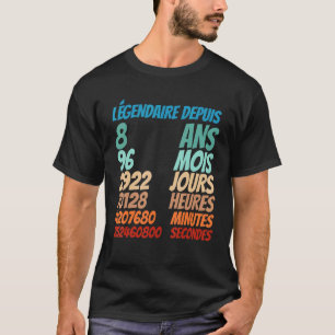 Legendär für 8 Jahre alt 8. Geburtstag Boy Girl de T-Shirt