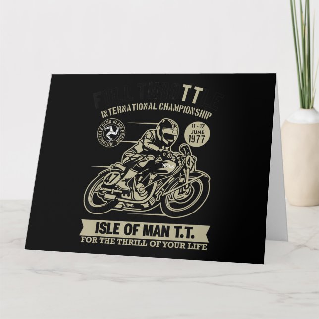 Legendär mit Motorrad Racing Art Geschenk Karte (Vorderseite)