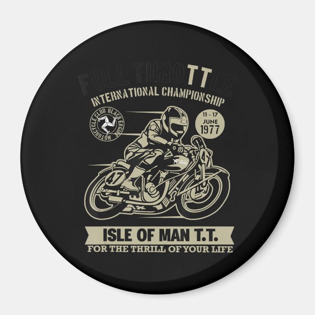 Legendär mit Motorrad Racing Art Geschenk Magnet (Vorne)