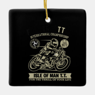 Legendär mit Motorrad-Rennsport-Kunstgeschenk Keramikornament