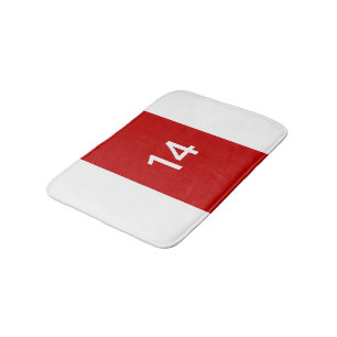 Legendär Nr. 14 in rot und weiß Badematte