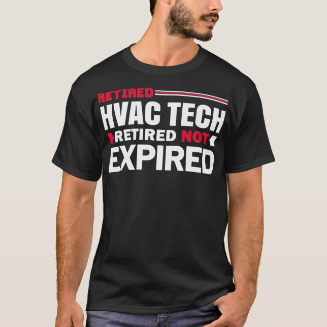 Legendär Ruhestand HVAC Tech Cool Funny Retirement T-Shirt (Vorderseite)