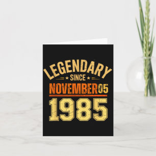 Legendär seit 05. November 1985 Retro Vintage Gebu Karte