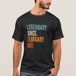 Legendär seit Februar 1961 62. Geburtstag T-Shirt
