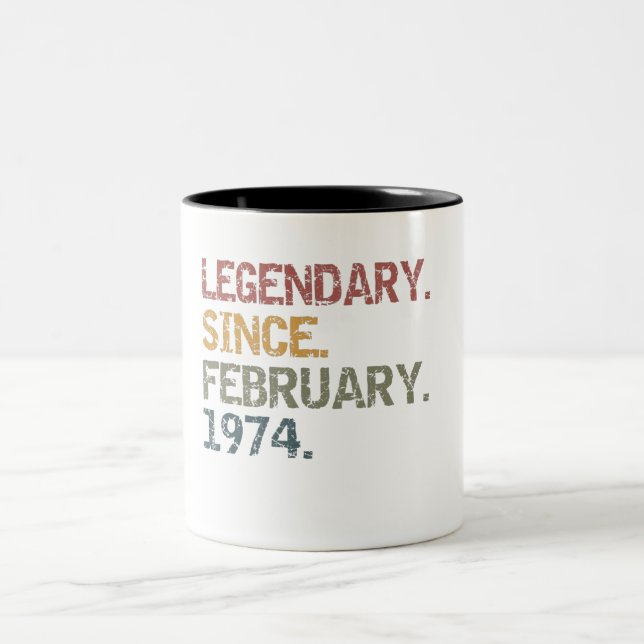 Legendär seit Februar 1974 Zweifarbige Tasse (Mittel)