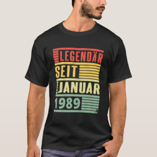 Legendär seit Januar 1989 32Geburtstag Vintag T-Shirt